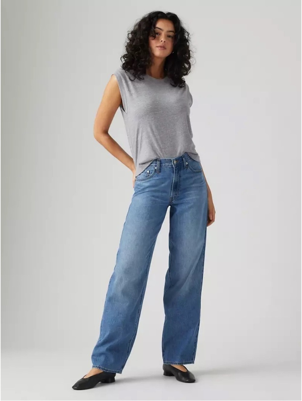 Levi’s Baggy Dad Linen + Denim Jeans - 24